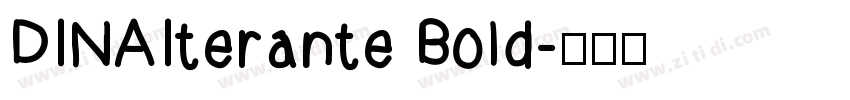 DINAIterante Bold字体转换